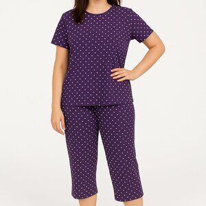 Dreams & Co. Womens 3X (30/32) Two Piece Pajamas Capri Pajamas